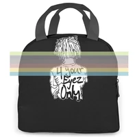new j cole rapper 4 your eyez only black color women men portable insulated lunch bag adult