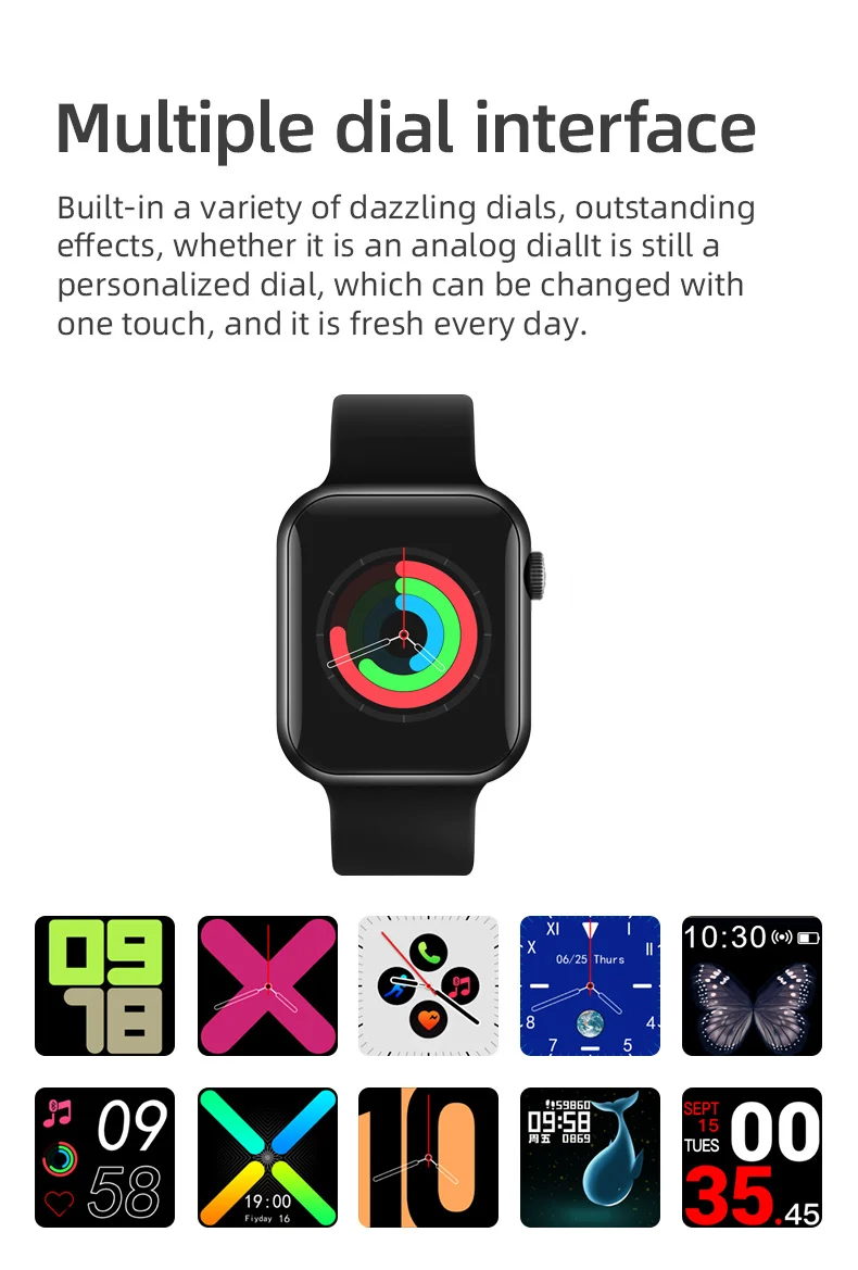 

2021 IWO Smart Watch Bluetooth Call Message Reminder Heart Rate Monitor X8 for Apple Android