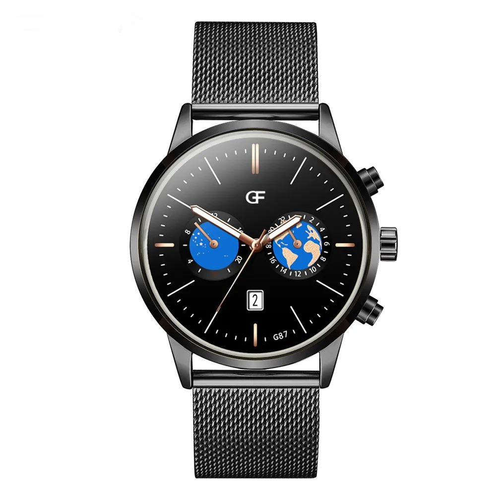 High-End Simple Calendar Men's Watch Quartz Stainless Steel reloj hombre men watch wrist montre homme 2019 gift Q4 | Наручные часы