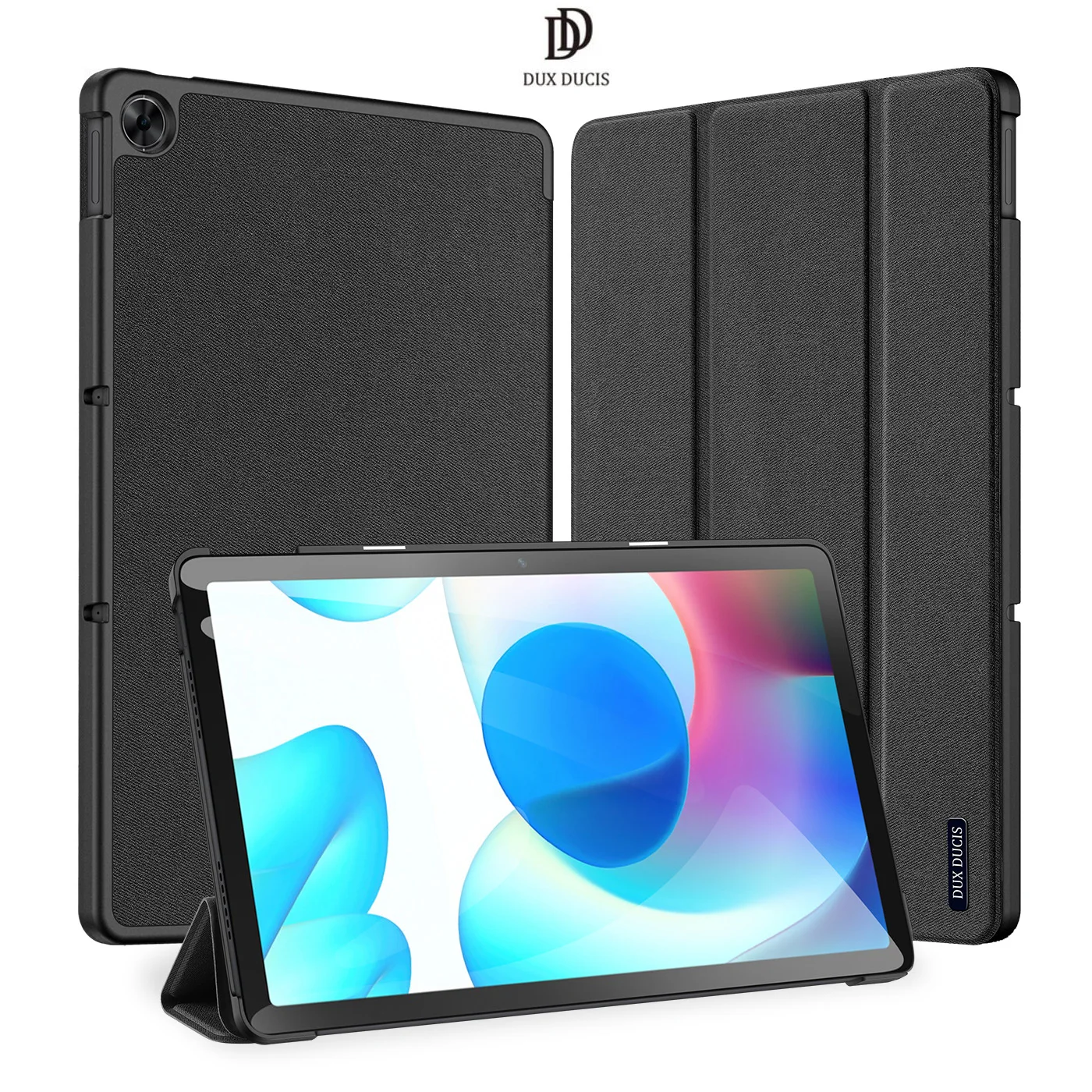 

DUX DUCIS Luxury Tablet Case for OPPO Realme Pad TPU Smart Sleep-Wake Magnetic DOMO Series Trifold-Stand Protective Case Cover