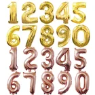 Большой гелиевый цифровой фотоальбом, 32 дюйма, 0-9 дюймов, игрушки для вечевечерние, детские игрушки для вечерние, серебристый, золотой, розовый цвет, фольга для детей