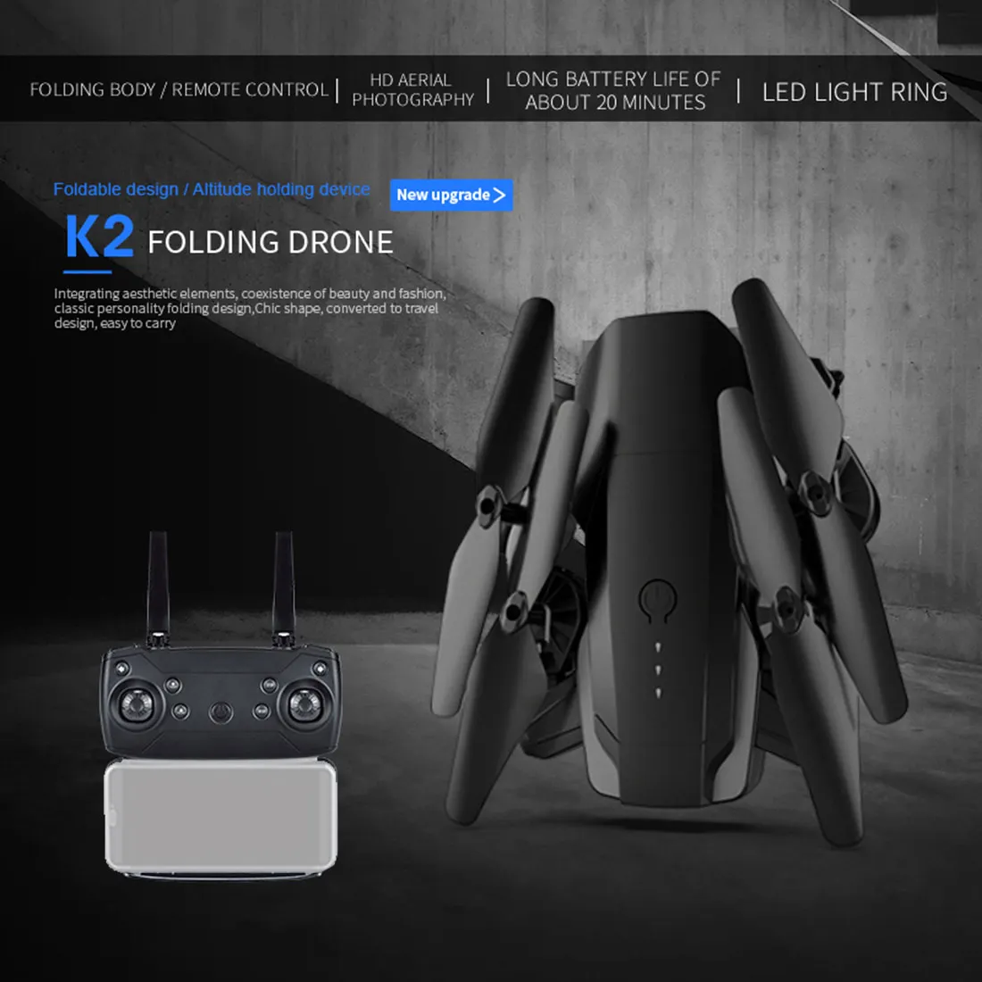 4k двойная камера gps дрон k2 wifi fpv 1080p hd ши