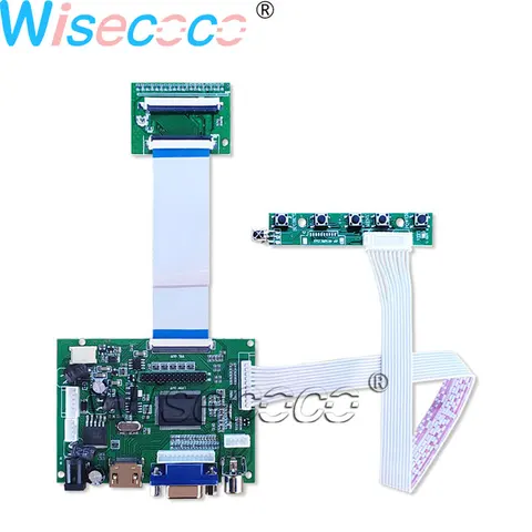 7-дюймовый TFT ЖК-экран A070VW04 V0 LCM 800 × 480 60 контактов FPC VGA TTL HDMI-совместимая плата контроллера Wisecoco