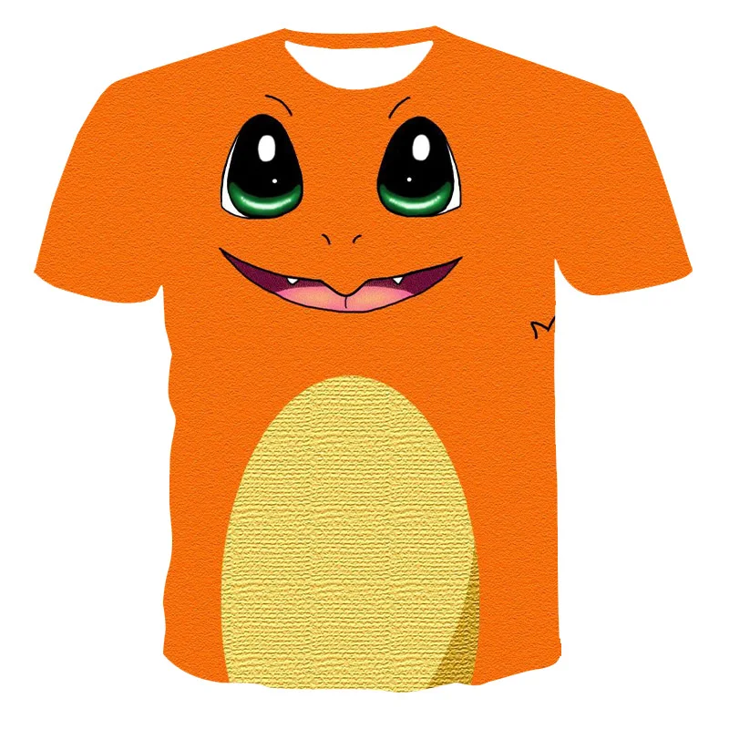

2021 New Fashion Hip Hop Streetwear Harajuku Pokemon 3d Digital Printing Animation Graphics Unisex 3d T-shirt Top Casual Gym
