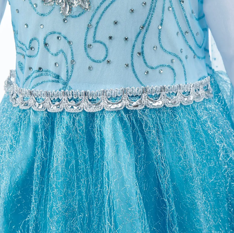 Kids Elsa Dress for Girl Summer Sequin Princess Costume Children Snow Queen Elza Halloween Birthday Party Cosplay Fancy Vestidos | Детская
