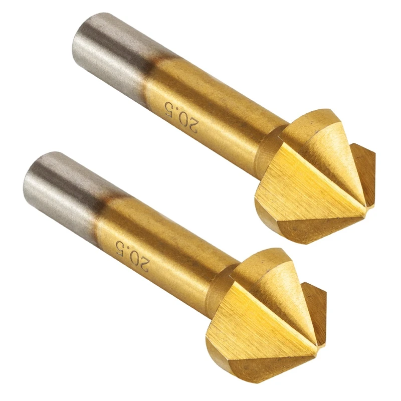 6 pcs HSS Countersink Drill Bit Set 90 Degree 3 Flute Titanium Chamfer Cutter Mill Bits | Инструменты