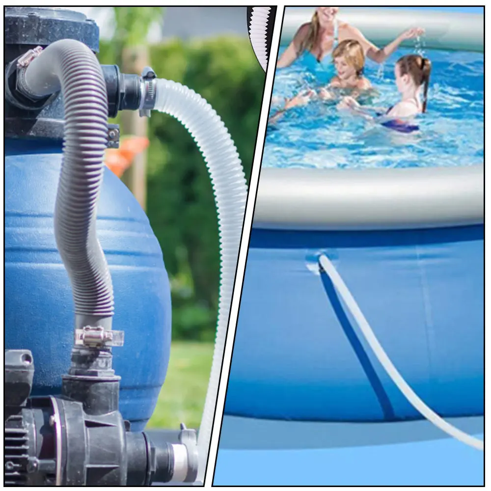 

2pcs Indoor Swimming Pool Pump Filter Hose Filter Pool Replacement Hose