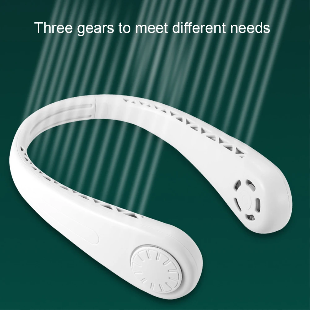 

Mini Neck Fan Portable Bladeless Fan Rechargeable Leafless Hanging Fans Air Cooler Cooling Wearable Neckband Fans Rechargeable