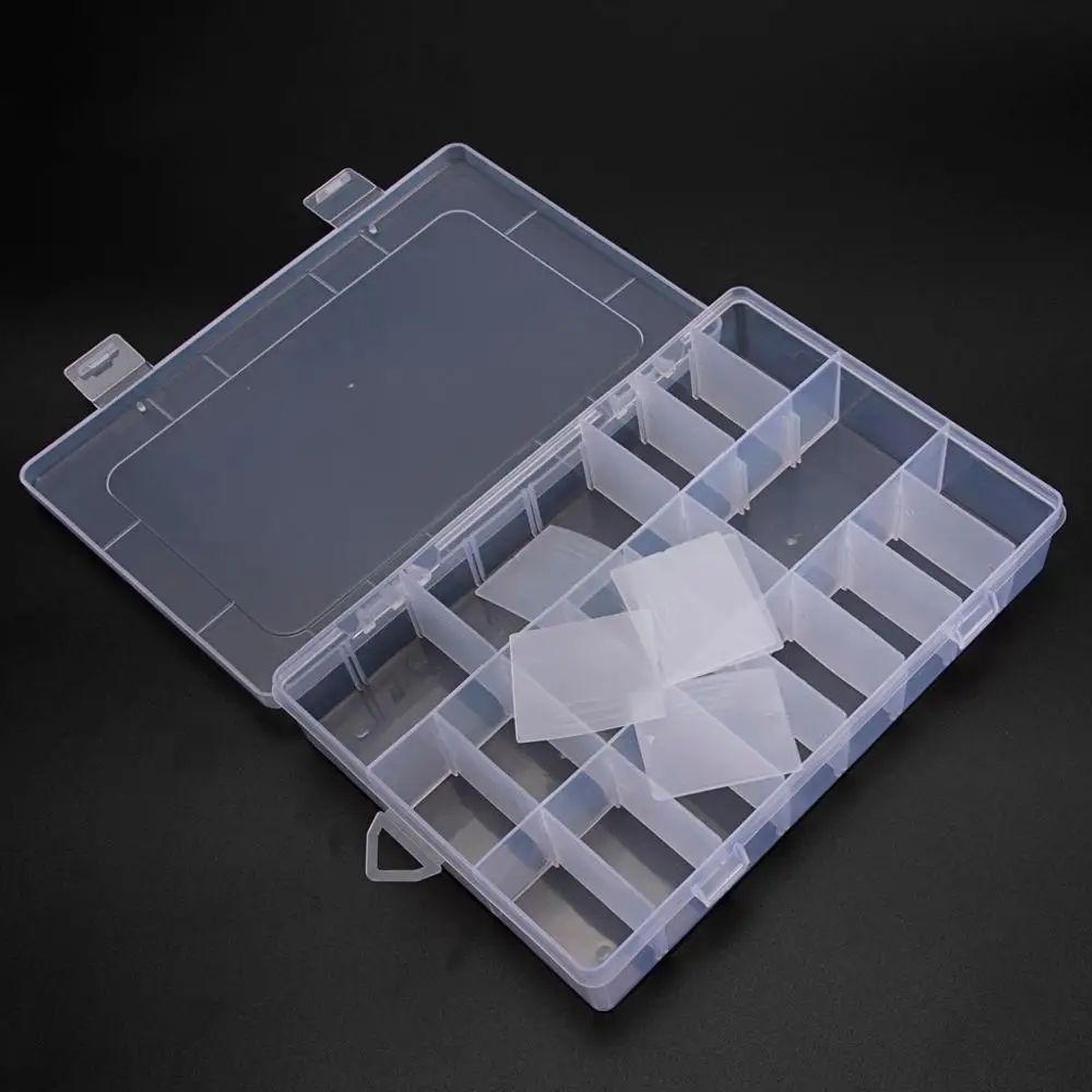 Портативная коробка для рыболовных снастей маленькая хранения пластиковая 24