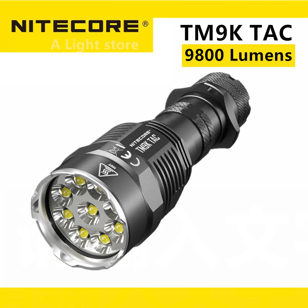 Оригинальный штатив NITECORE TM9K фонарик TAC 9800 Люмен CREE XP-L2 HD LEDs USB-C перезаряжаемый