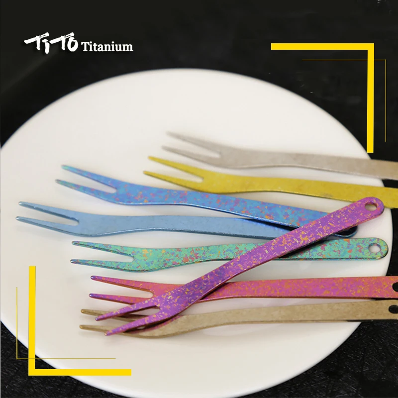 Набор титановых вилок для фруктов 3 шт./компл. экологически чистые кухонные