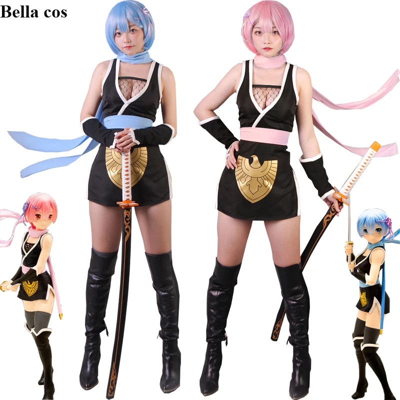 Re:Life in a different world of zero Rem Ram костюм для косплея платье ниндзя костюмы на Хэллоуин