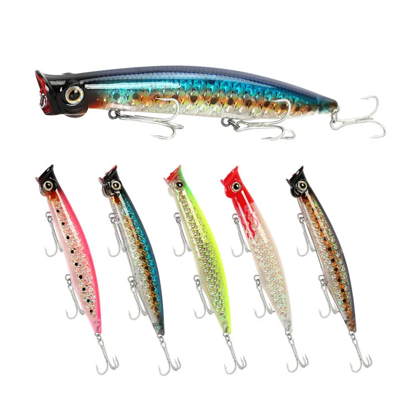 

Surface Popper Fishing Lures13G/11Cm Topwater Wobblers Artificial Swim Bait Cast Jigging Bass Sea carp Fishing Accessories Pesca