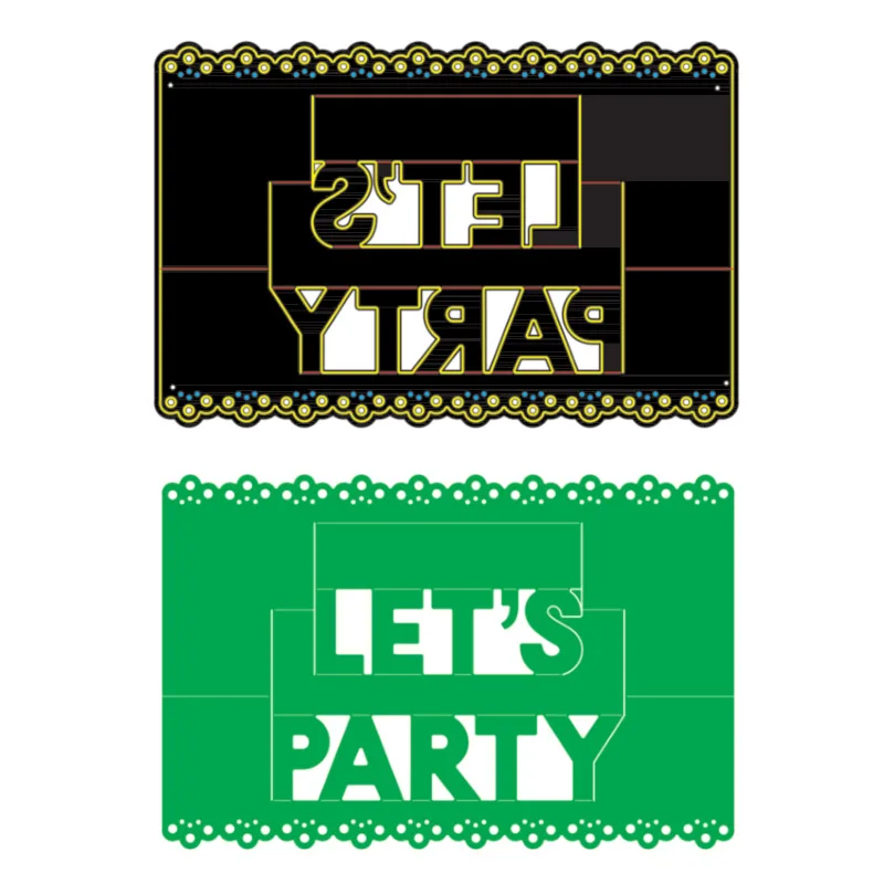 

3D Pop UP LET'S PAPTY Greeting Card For Family Friends Gift Card For DIY Scrapbooking Crafts Paper Cards Making 2021 New