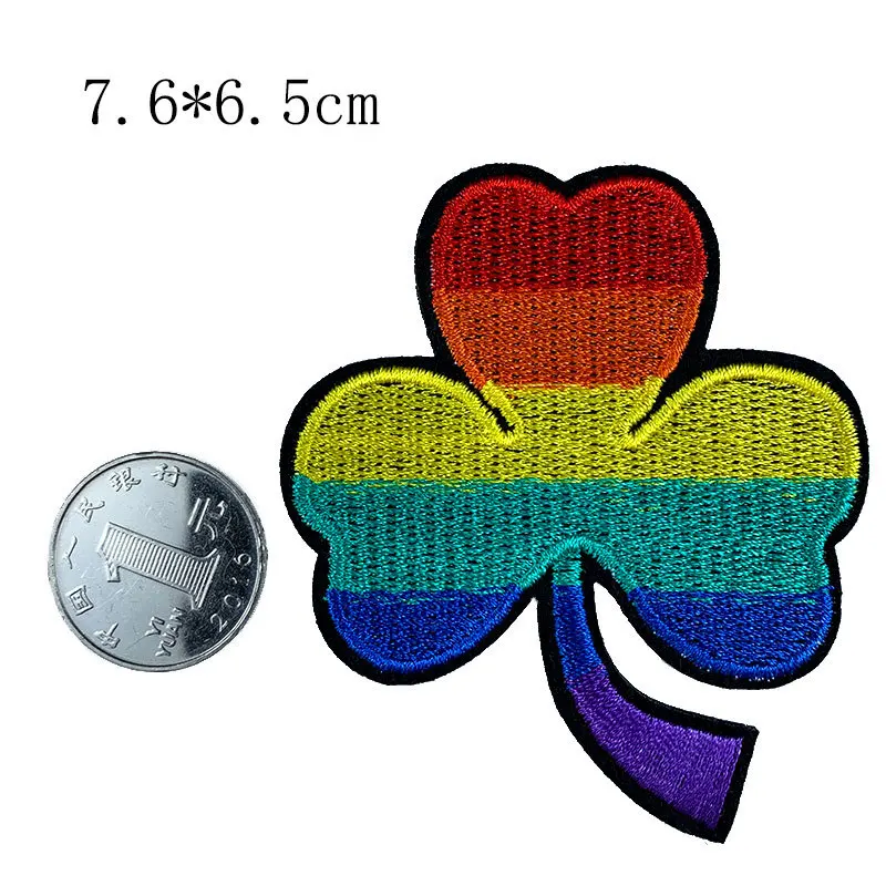 Мультяшные радужные вышитые тканевые наклейки ЛГБТ аксессуары для одежды геев