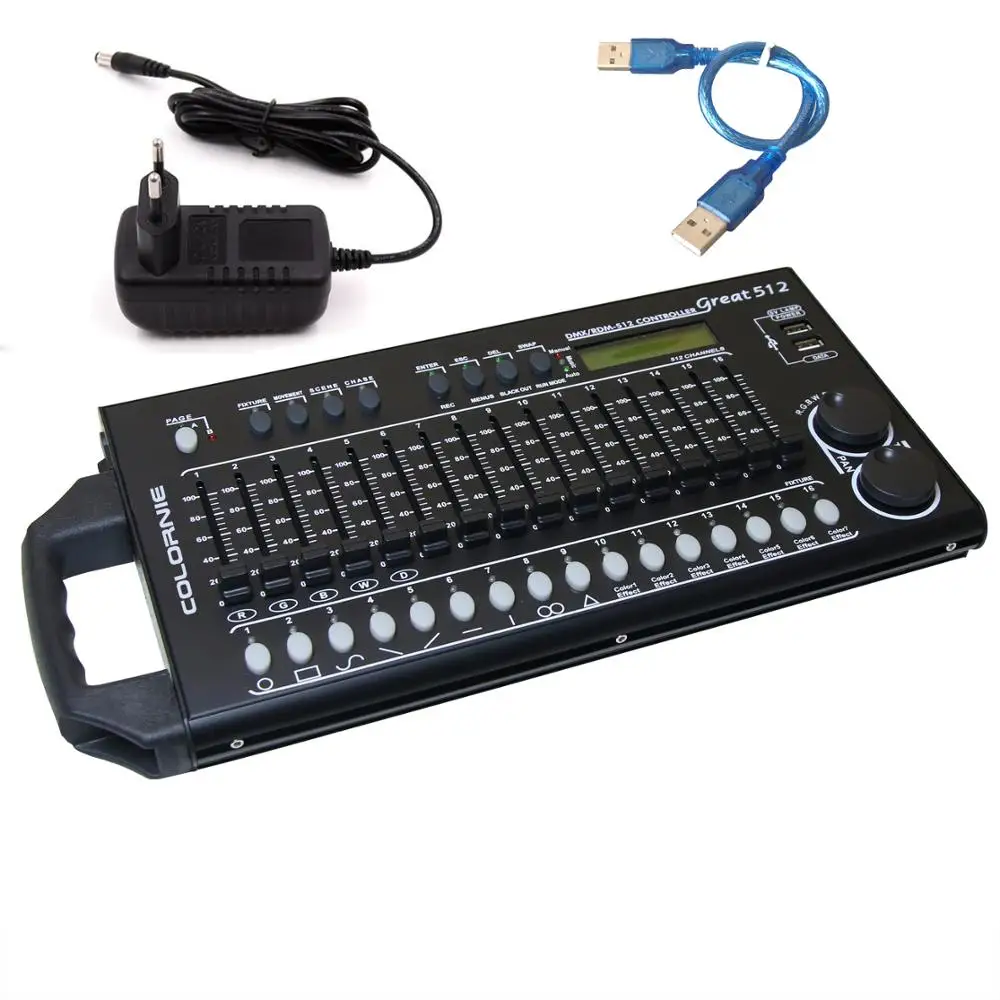 Контроллер DMX и RDM 512 каналов консоль Dmx512 для сценического освещения работает с USB