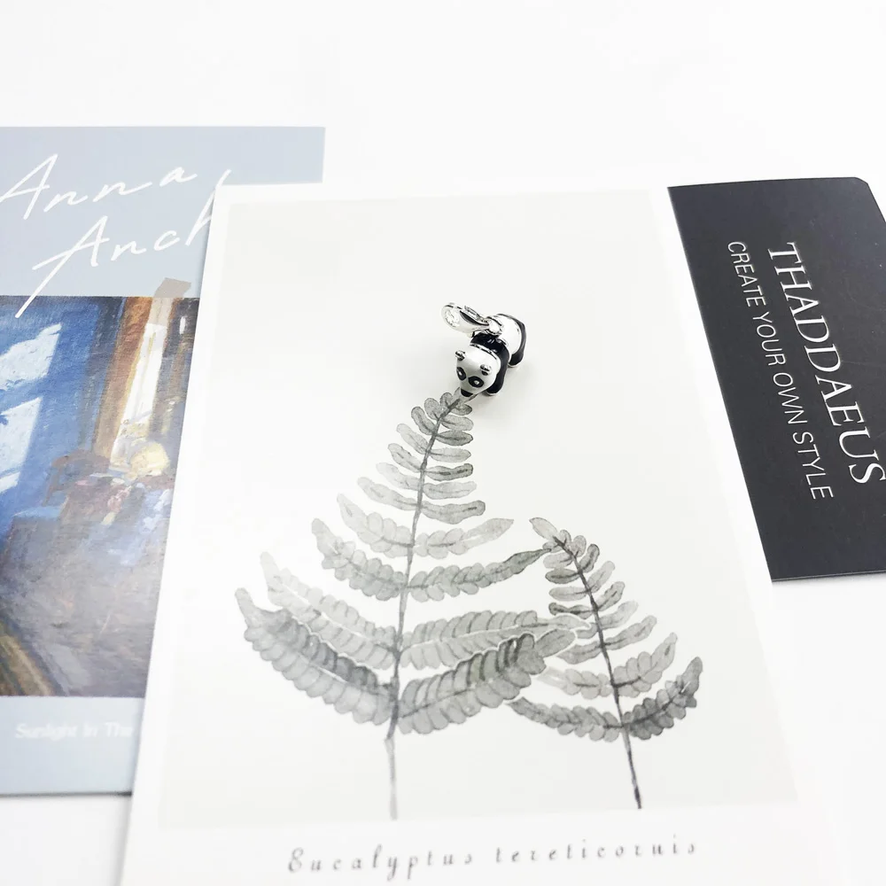 Подвеска с очаровательной пандой из настоящего серебра 925 пробы новый подарок 2019