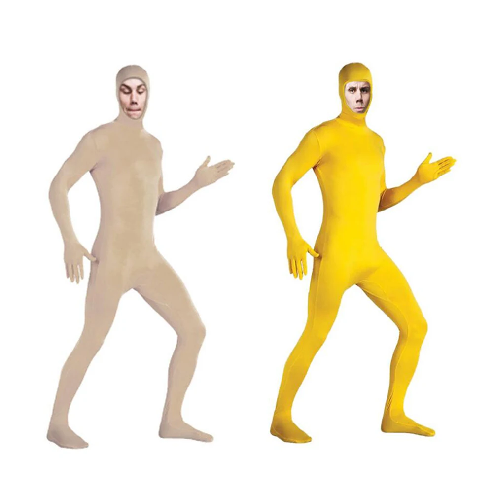 Костюм с открытым лицом Pink Joji Zentai костюмы на Хэллоуин Взрослый комбинезон
