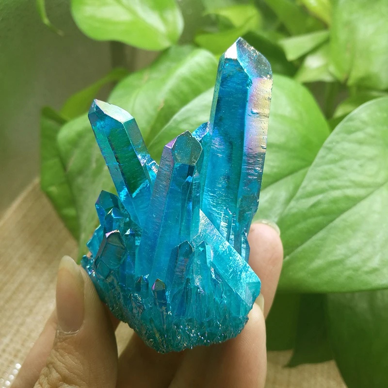 1pcs Natural crystal quartz Rare beautiful flame aura quartz crystal cluster Ore Mineral Healing Specimens Random delivery