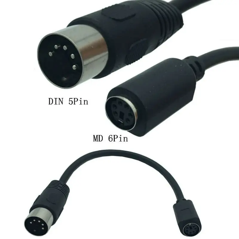 

New PS2 DIN5 Male to MD6 Female Cable 0.15m For Keyboard Mouse