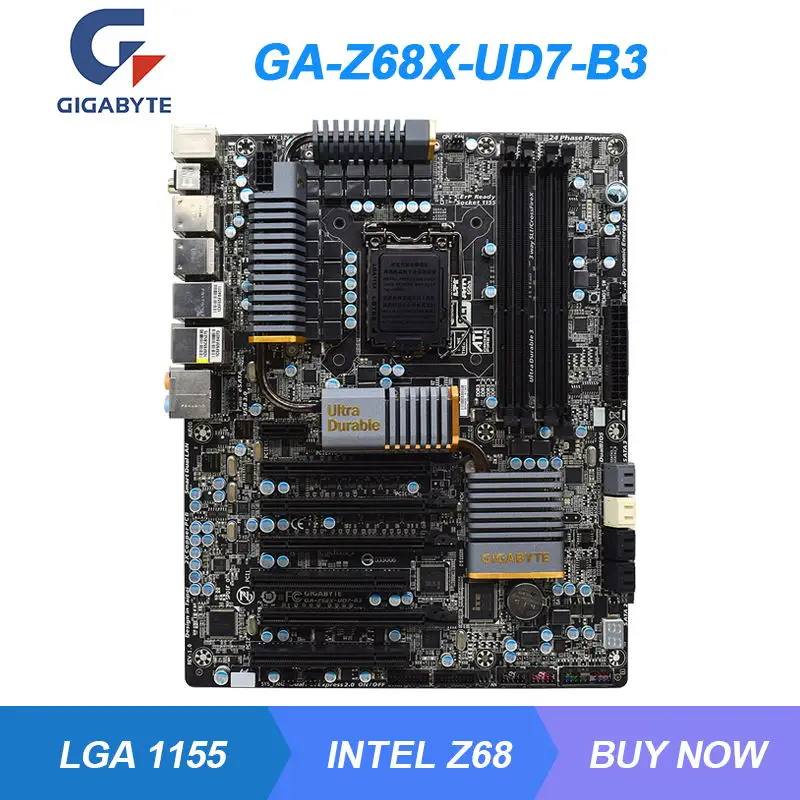 Фонарь для Gigabyte Intel Z68 LGA 1155 материнская плата игрового ПК DDR3 32 ГБ 4 × фонарь 3 0 USB Xeon |