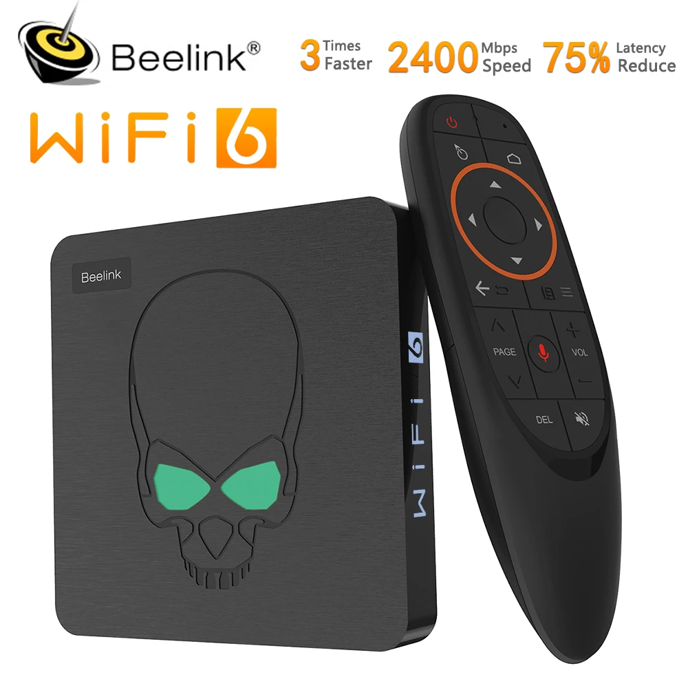 Beelink GT король WI FI 6 Amlogic S922X Android 9 0 Смарт ТВ коробка 4 Гб DDR4 64 2 г 5G 1000 Мбит/с BT к HD медиа