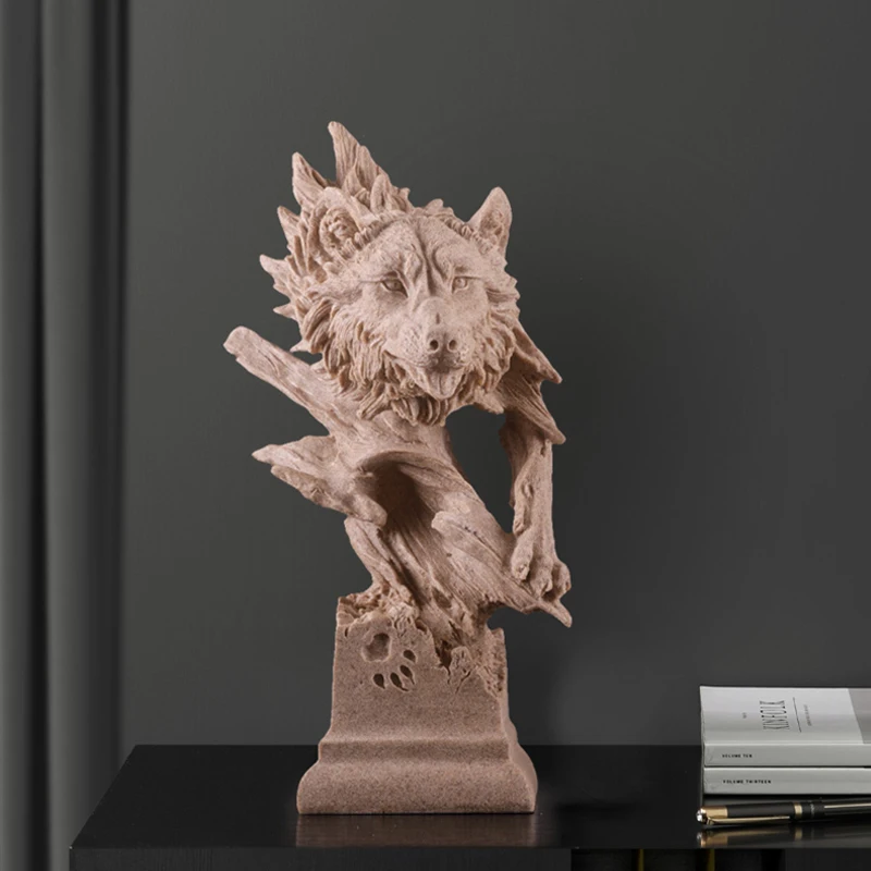 Новинка статуэтка в форме головы лошади золотого цвета Статуэтка из смолы Декор