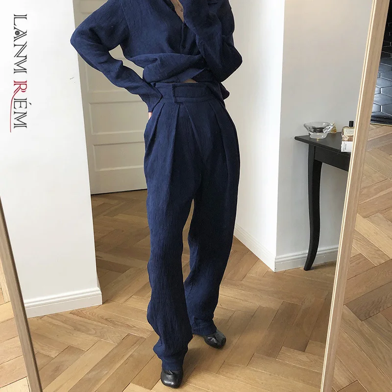 

Брюки женские плиссированные с высокой эластичной талией, на осень/зиму, 2021