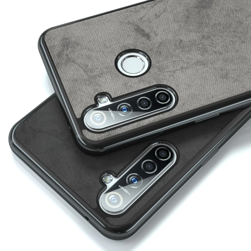 

Мягкий тканевый чехол с текстурой для Realme 5, чехол для Oppo Realme 5 Pro, Ультратонкий силиконовый чехол с рисунком в рамке для телефона s