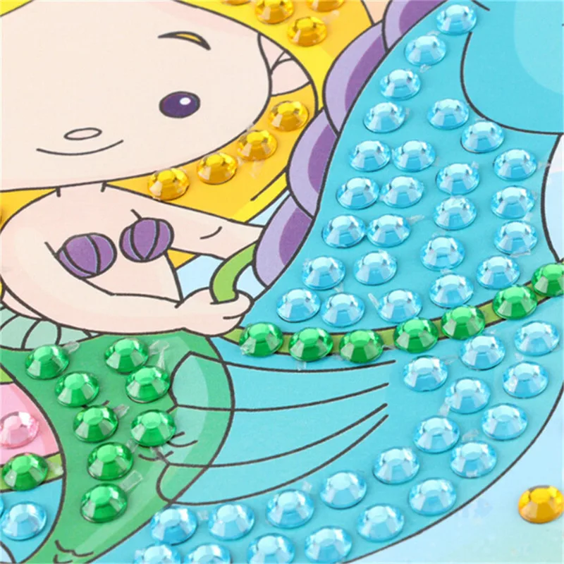 

2 in 1 Diamond Coloring Drawing Sticker Handmade Cartoon DIY Toy Sets Painting Education Gift for Children Birthday Drawing Toy