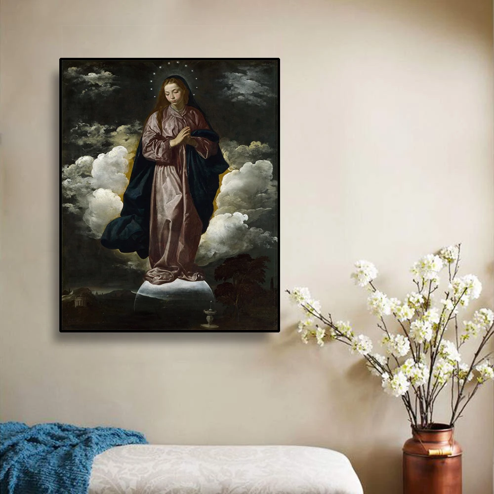 Картина маслом на холсте безукоризненное зачатие | Живопись и каллиграфия