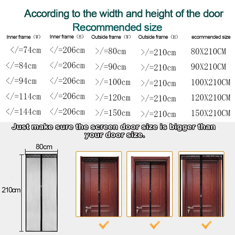 

NEW Magnetic Door Curtain,Anti-mosquito And Insect-Proof Automatic Closing Invisible Gauze Large-Size Mosquito Nets For Doors