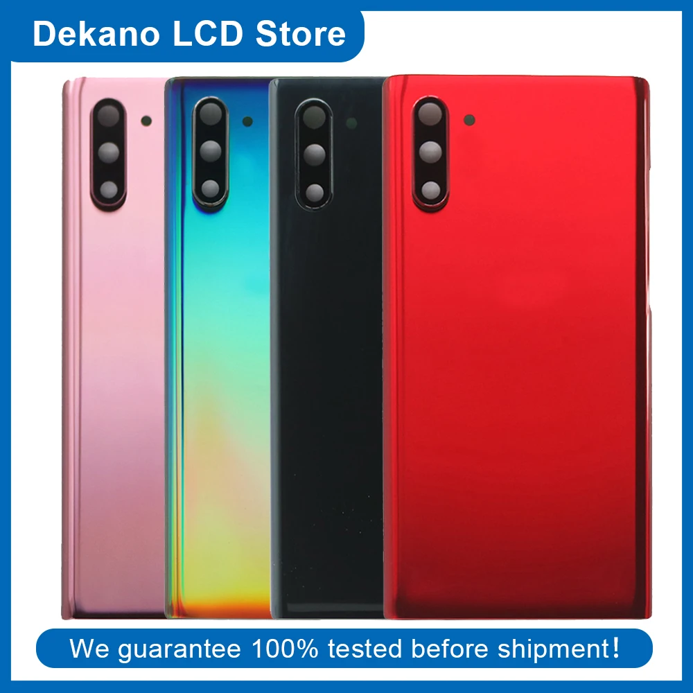 

Для Samsung Galaxy Note 10 Plus N9750 / Note 10 N970 N970F задняя крышка батарейный отсек заднее стекло Корпус объектив камеры
