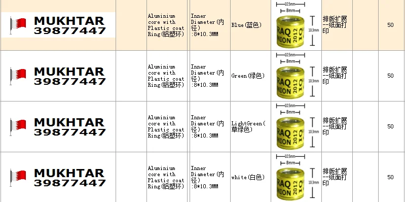 2020 кольца для голубей кольцо птиц|RFID бирки и карты| |