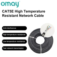cat5e6 high temperature resistant rj45 network ethernet cable working temperature double layer aluminum foil braide180%e2%84%83 200%e2%84%83