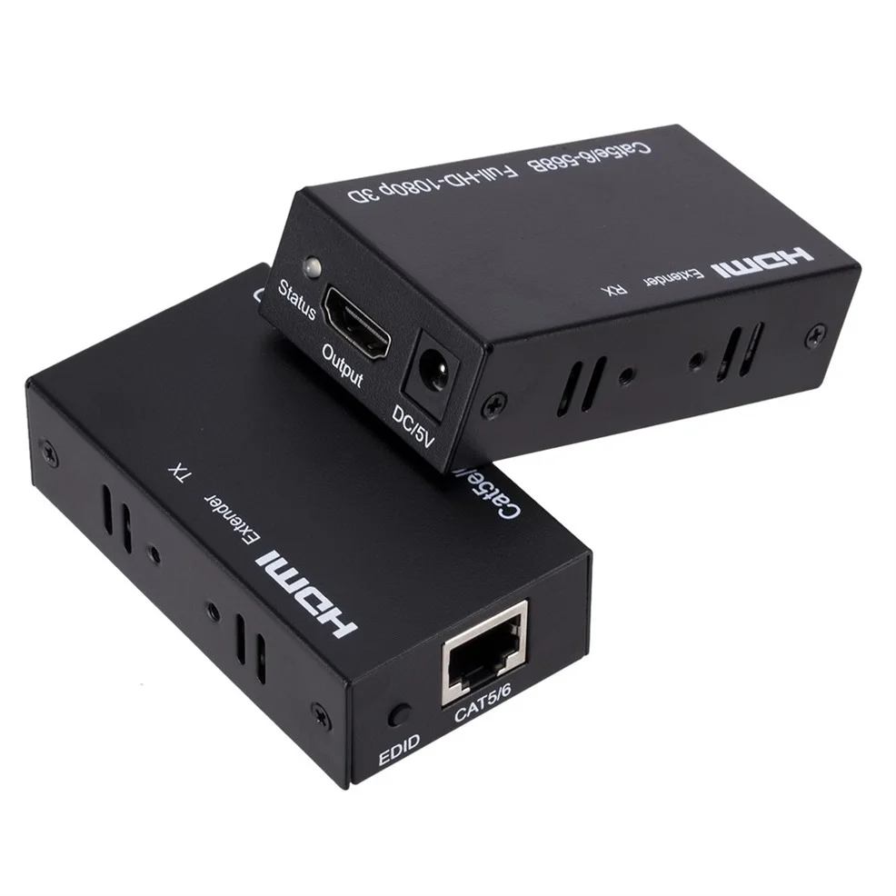 LccKaa 60M HDMI-совместимый удлинитель Cat5e Cat 6 Ethernet IP TCP сигнал преобразователь HDMI в Lan 1080p