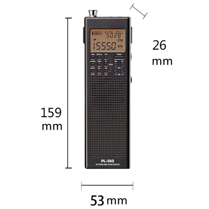 Полнодиапазонный радиоприемник DSP Pcket портативный динамик полноканальный с
