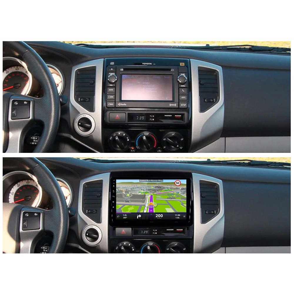 Автомобильный gps-навигатор SINOSMART 2.5D ips/QLED 1G/2G для Toyota TACOMA Hilux AVENSIS 32EQ DSP, 4G слот для sim-карты опционально