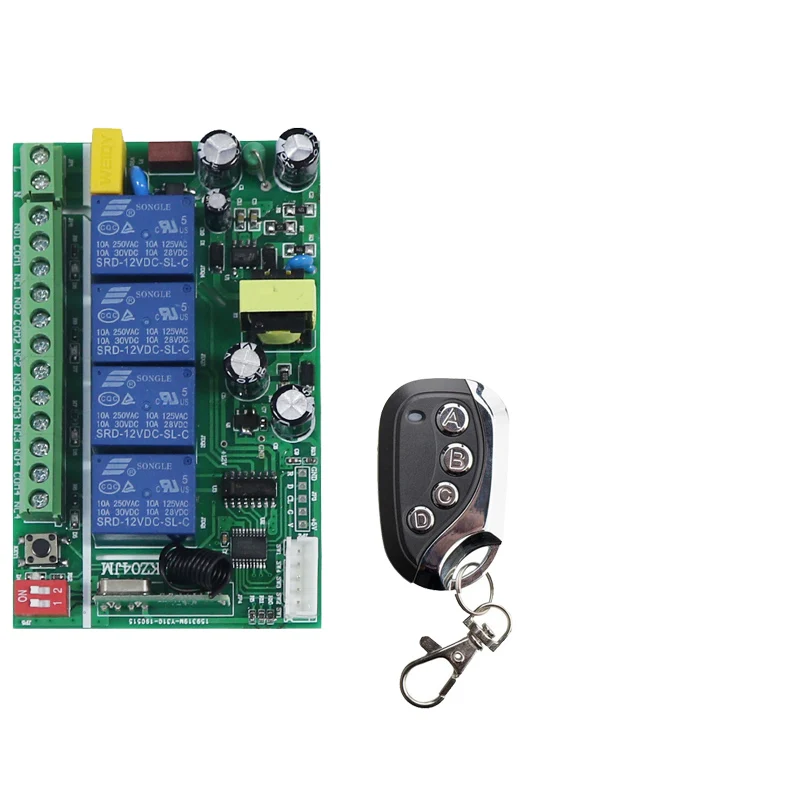 Умный бытовой телефон 4 канала 10 А реле беспроводной пульт дистанционного