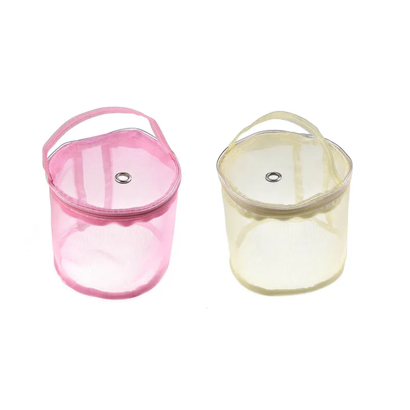 Thread Storage Cases Portable 1PC Yarn Storage Organizer DIY Hand-Knitted Tool Sewing Accessories Zipper Closure Yarn Mesh Bag