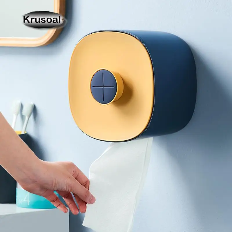 

Waterproof Toilet Paper Holder Disposable Face Towel Holder Wall Mounted Toilet Roll Dispenser Bathroom Toilet Paper Storage Box