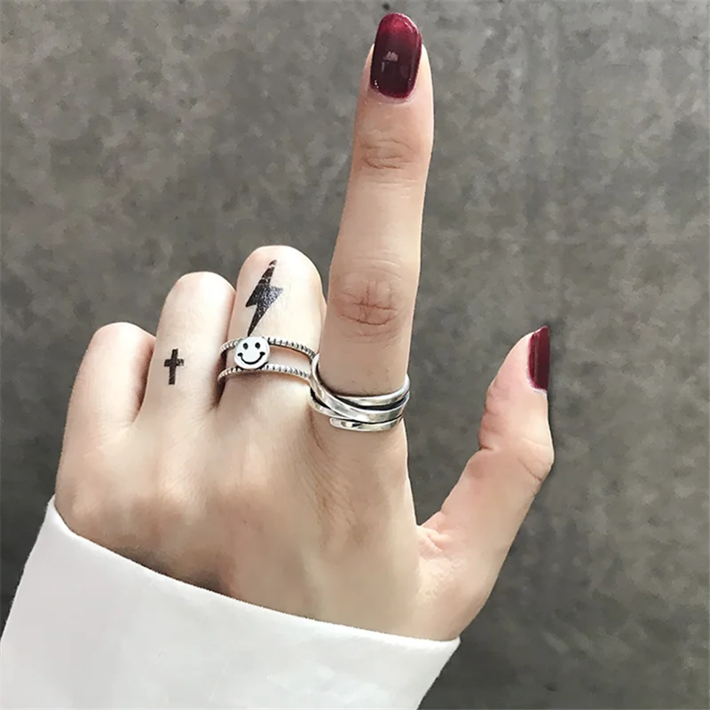 Женское кольцо с двумя указательными пальцами FFLACELL в стиле ретро панк хип