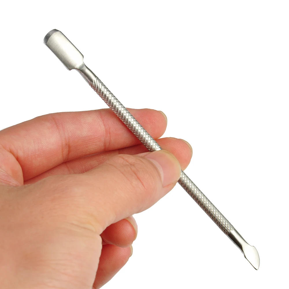 1 шт. из нержавеющей стали для ногтей кутикулы толкатель пинцет ногти АРТ файлы УФ