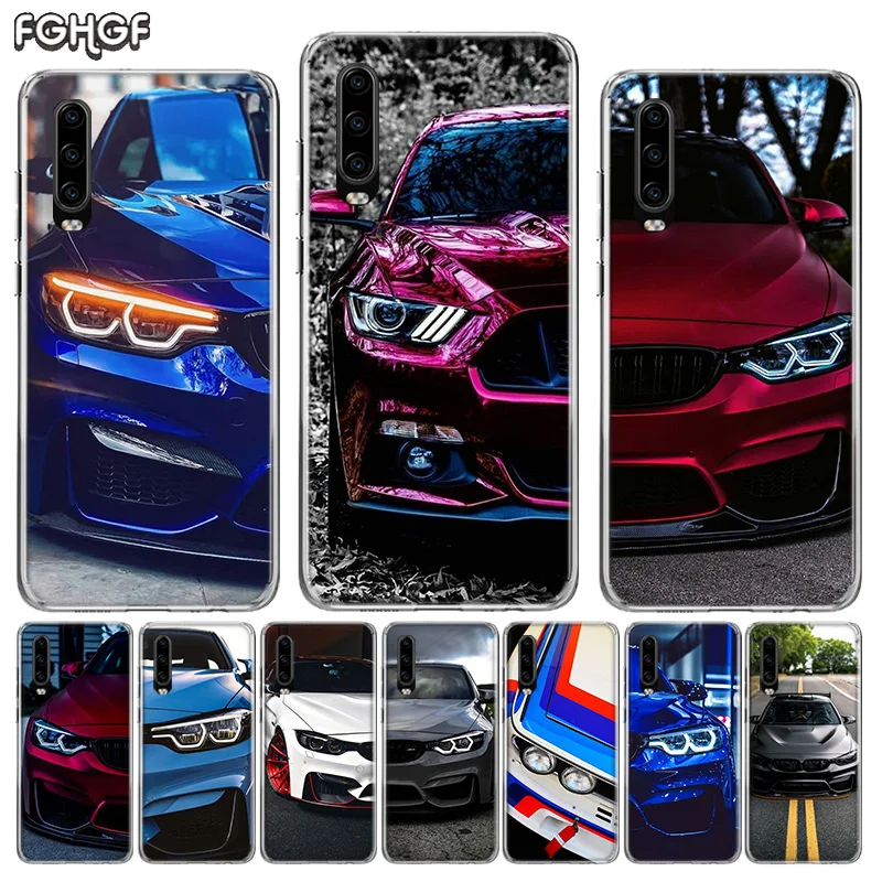 Синий и красный цвета для Bmw сумки Fundas силиконовый чехол телефона huawei Honor 20 9X Pro 10 9