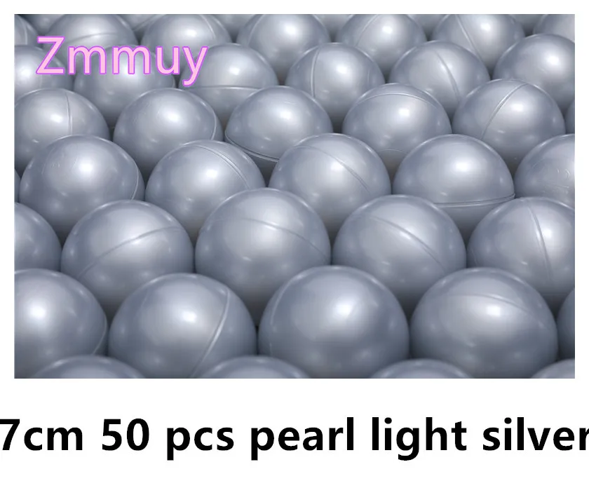 7cm pearl color 50 шт., 7 см, рождественский подарок, красочный шар, мягкий пластик, Океанский шар, забавный, для маленьких детей, для девочек и мальчиков, плавающая игрушка, бассейн, океан, волнистый шар - Цвет: 7cm pearl color