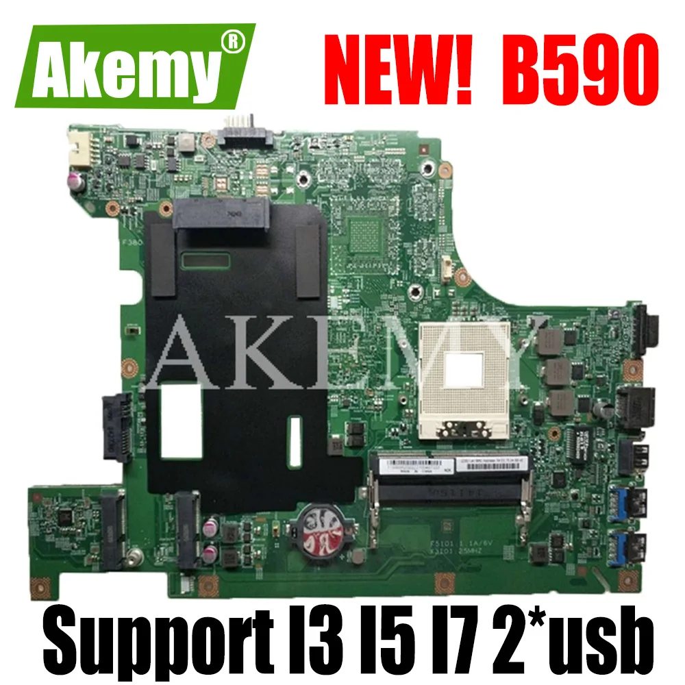 

Материнская плата для ноутбука B590 DDR3 подходит для For Lenovo B590 B580 V580c материнская плата для ноутбука протестированная LA58 MB 11273-1 48.4TE01. 011 HM77 2 * usb