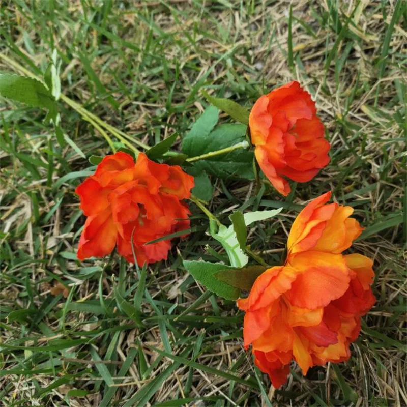 

7pcs European Fake Peony (3 heads/piece ) 25.98" Length Simulation Tree Peony for Wedding Home Decorative Artificial Flowers