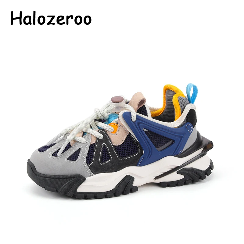 

New Autumn Kids Sport Sneakers Baby Girls Mesh Slip On Shoes Children Brand Chunky Sneakers Boys Pink Casual Sneakers Trainers