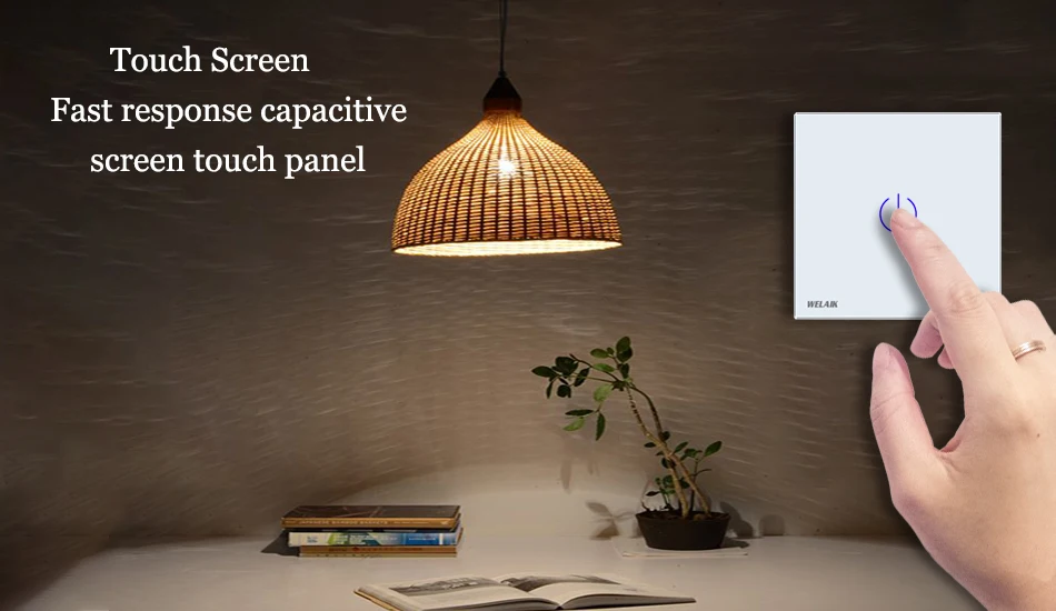 WELAIK UK сенсорный выключатель Кристалл-стеклянная панель-переключатель настенный-Интеллектуальный переключатель-умный-переключатель 2ганг-1way светодиодный-лампа B1921CW/B
