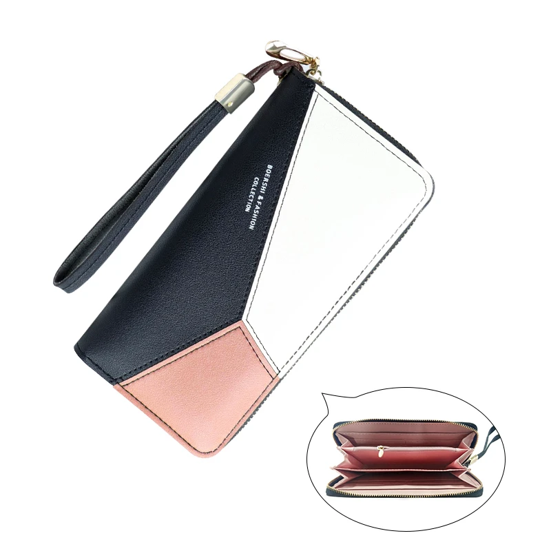 

RICORIT Leather Wallet Women Purse Long Clutch Ladies Card Holder Tassel Zipper Coin Money Pocket Bag Female Color Wallets